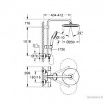 Termostatinė dušo sistema Grohe Vitalio Start 250 cube 26677001 chromas